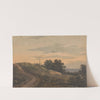 Hilly Landscape with House, Path, and Figures by Thomas Sully