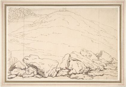 Hilly landscape with rocks