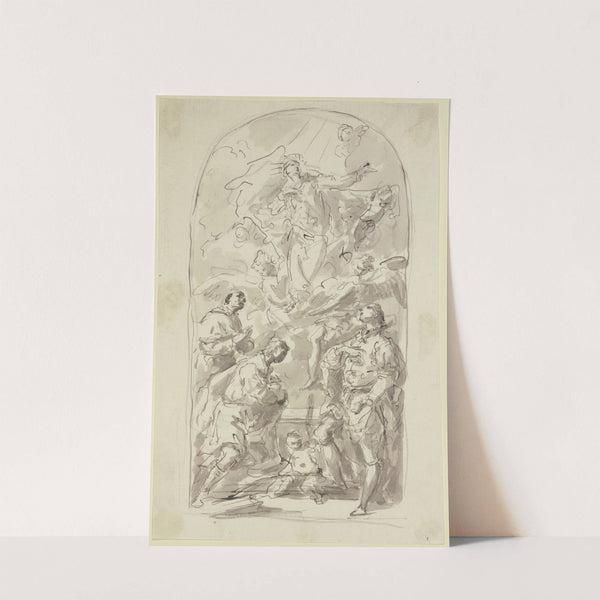 Himmelfahrt Mariens mit den Heiligen Gervasius, Protasius und Karl Borromäus by Gaspare Diziani