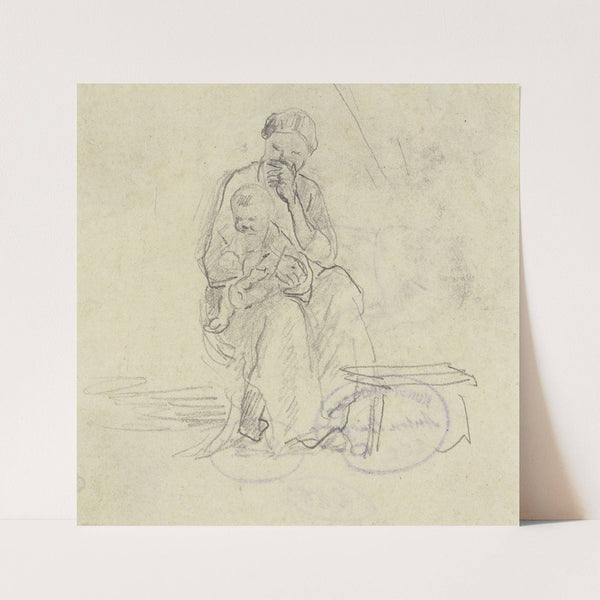 Hinterläufe eines liegenden Huftieres by Anton Burger