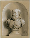 Hippocrates: borstbeeld in een nis