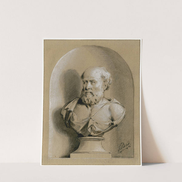 Hippocrates: borstbeeld in een nis by Jacob de Wit