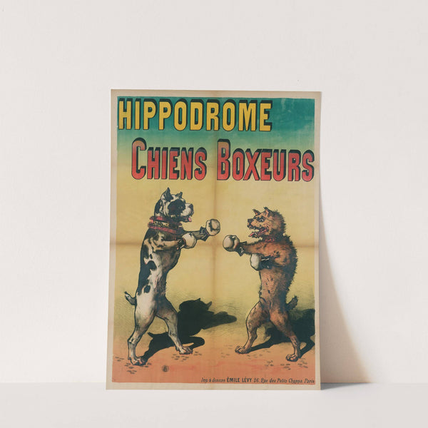 Hippodrome Chiens Boxeurs (1891) by Imp. Emile Lévy