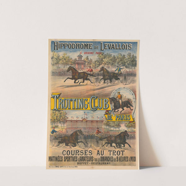 Hippodrome de Levallois…Trotting Club de Paris (1890) by Imp. Emile Lévy