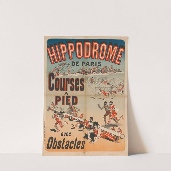 Hippodrome de Paris. Courses à pied avec obstacles (1881) by Jules Chéret