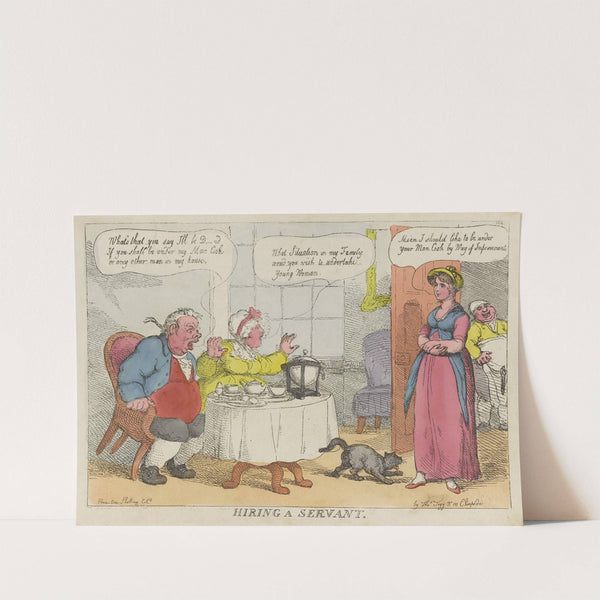 Hiring a servant by Thomas Rowlandson