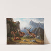Hirsch und Rehwild im Gebirge by Moritz Müller