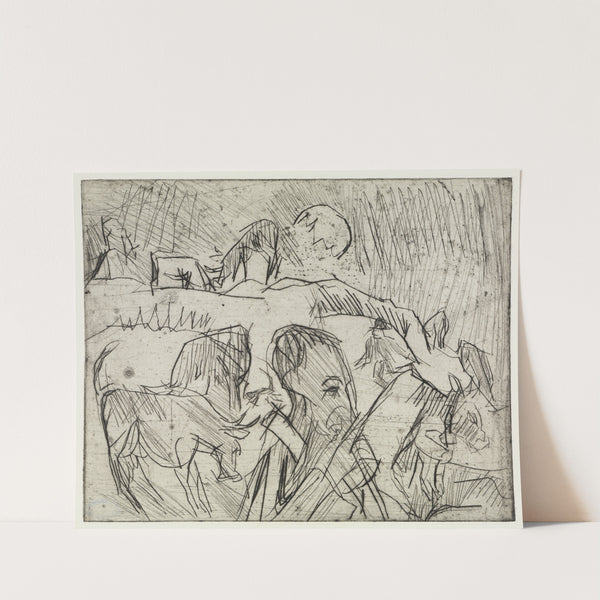 Hirt mit Kühen am Berg (1918) by Ernst Ludwig Kirchner