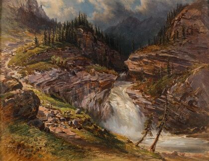 Hirte am Gollinger Wasserfall