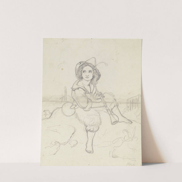 Hirtenknabe in der römischen Campagna by Leopold Pollak