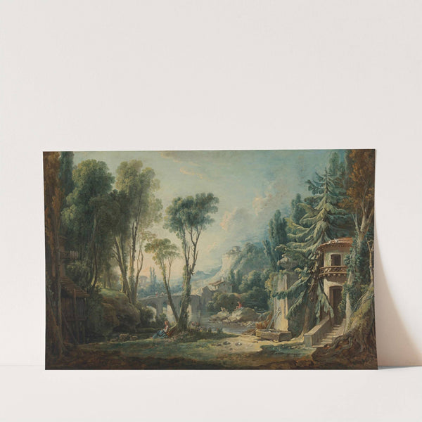 Hirtenlandschaft mit Fluss (1741) by François Boucher