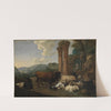 Hirtenszene in römischer Ruinenlandschaft (1660) by Johann Heinrich Roos