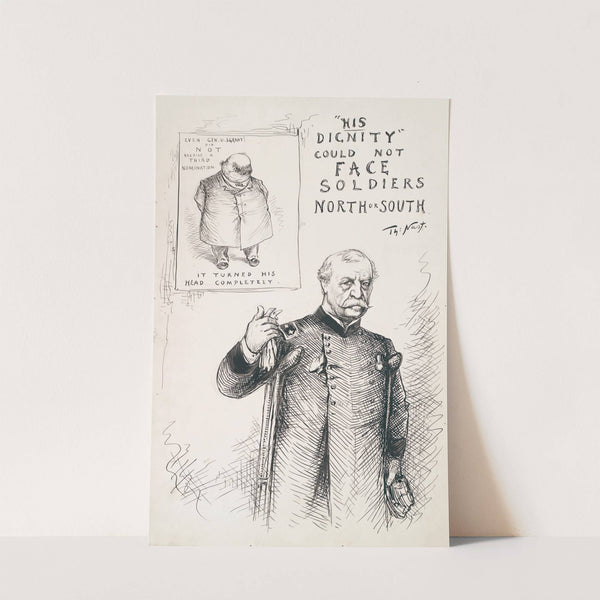 ‘His dignity’ could not face soldiers North or South (1888) by Thomas Nast