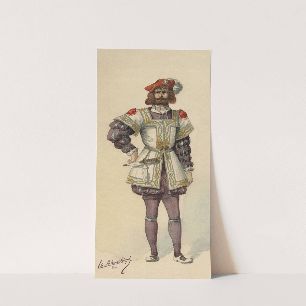 Historical costumes Pl.47 (1892) by Charles Bianchini