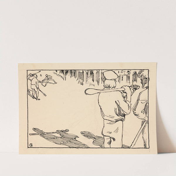 Hitting the Disc (1906) by Akseli Gallen-Kallela