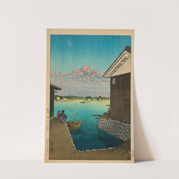 Hizen Yobuko no asa (Morning in Yobuko, Hizen) (1948) by Kawase Hasui