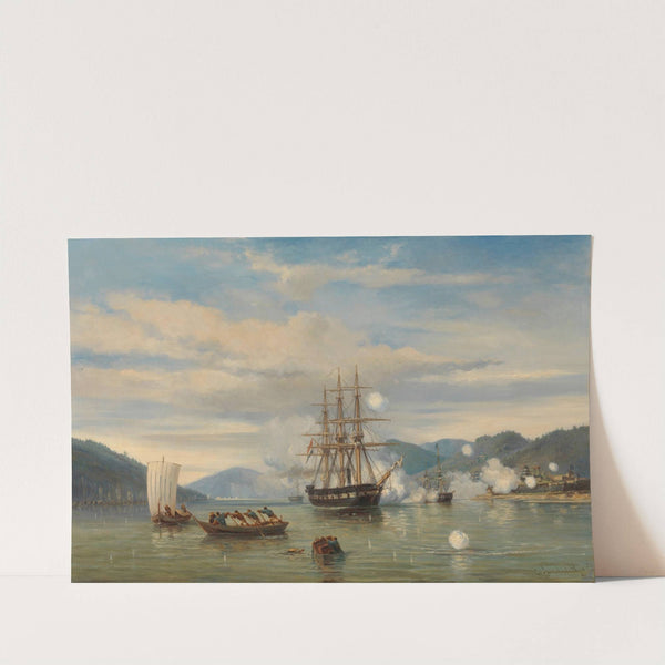 HMS Steam-Powered Battleship Medusa Opening the Shimonoseki Straits by Jacob Eduard van Heemskerck van Beest