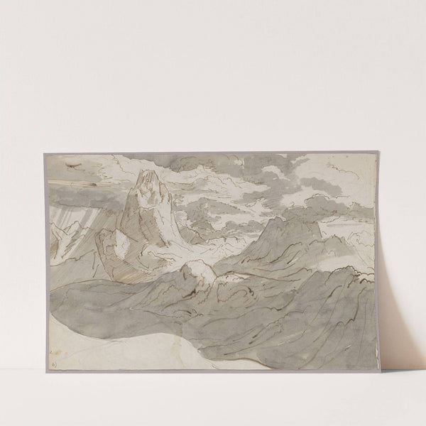 Hochgebirgslandschaft mit Wolken by Jakob Christoph Miville