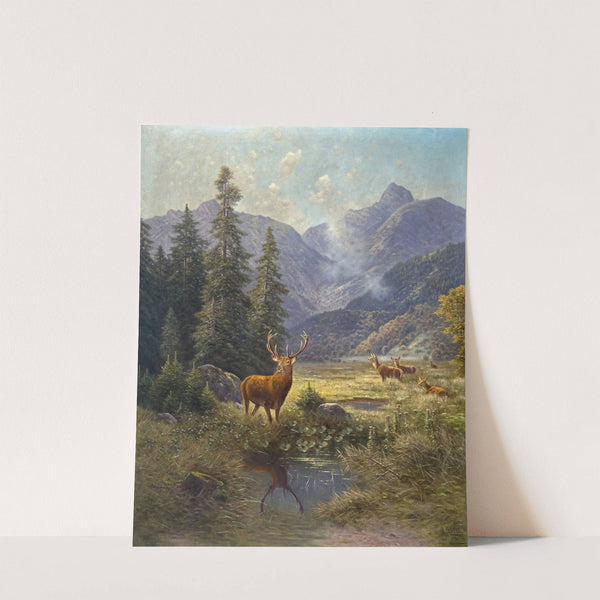 Hochwild in der hinteren Spielmannsau bei Oberstdorf by Ludwig Sckell