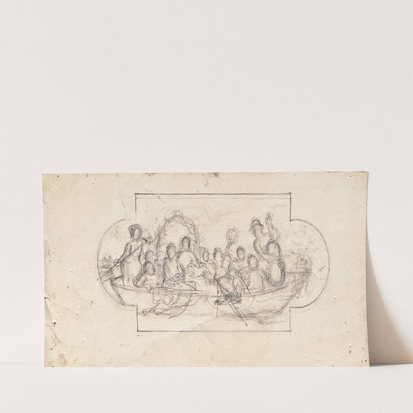 Hochzeitsfeier auf einem Boot (1880) by Franz von Matsch