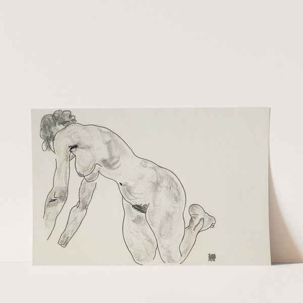 Hockender weiblicher Akt (1918) by Egon Schiele