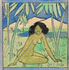 Hockendes Mädchen
