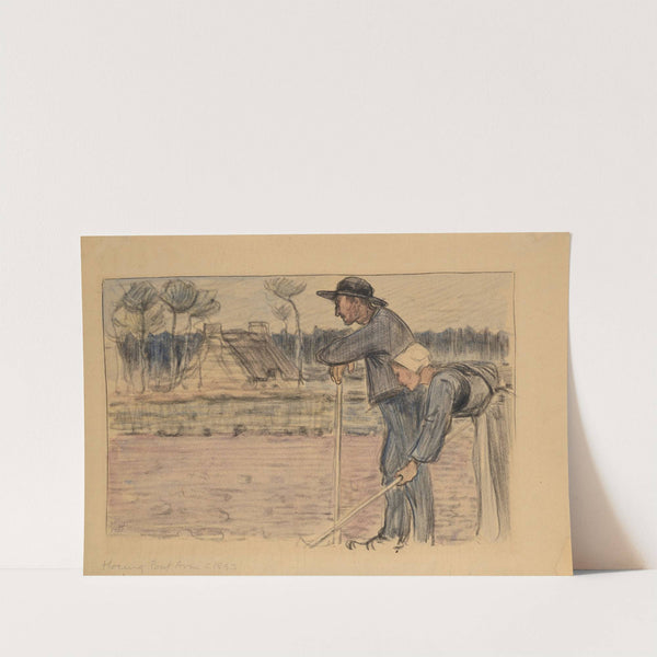 Hoeing, Pont-Aven by Robert Polhill Bevan