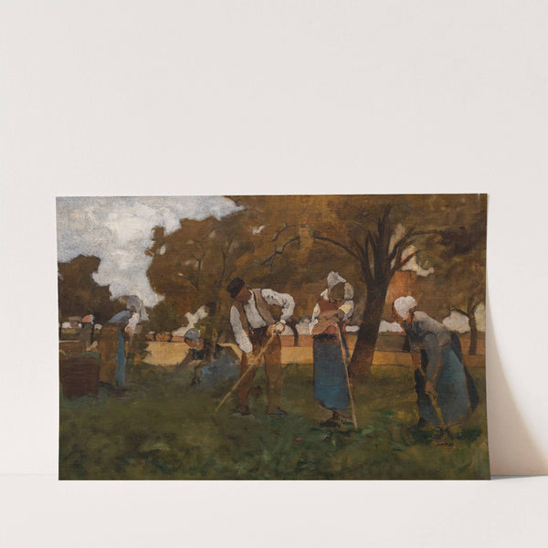 Hoeing White Beats in Picardy, study by Hugo Salmson