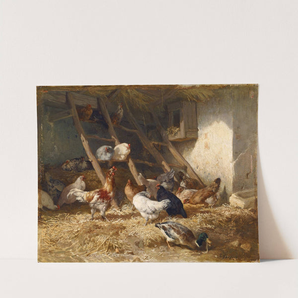 Hoenders (1828 – 1860) by Charles Emile Jacque