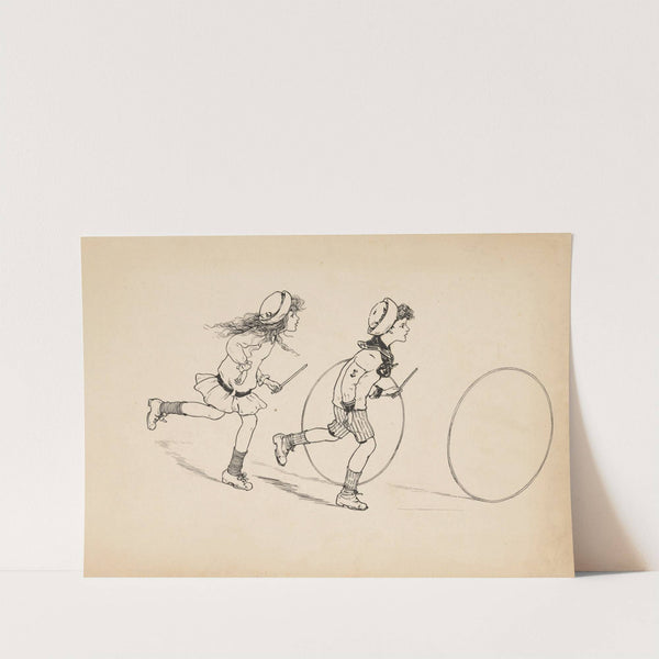 Hoepelende broer en zus, Nelly Spoor by Nelly Spoor