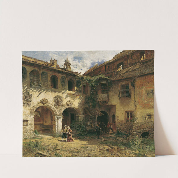 Hof der Fürstenburg in Burgeis by Robert Russ