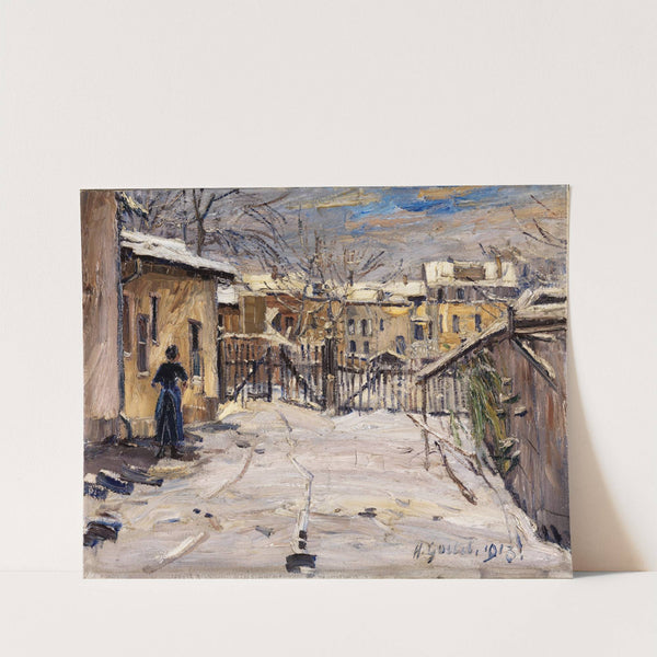 Hof im Schnee by Hermann Goebel