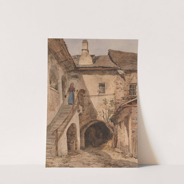 Hof in Spitz an der Donau by Leopold Munsch