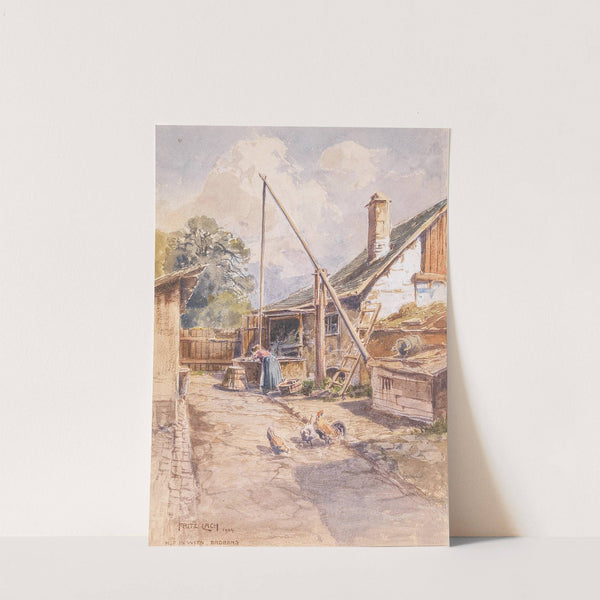 Hof in Wien Erdberg by Fritz Lach