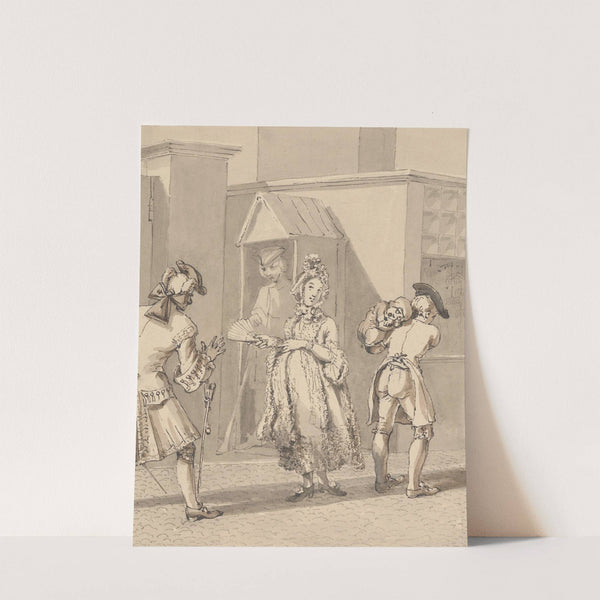 Hogarth Carrying his Master’s Sick Child Round Leicester Fields. The Spot of Ground Leicester House. (1817) by John Thomas Smith