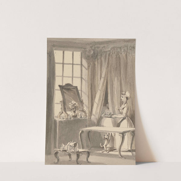 Hogarth Has Made Breakfast and Sends up a Cup to His Wife at the Same Time Ordering the Little Dog to be Admitted to her Mistress's Bedchamber by John Thomas Smith