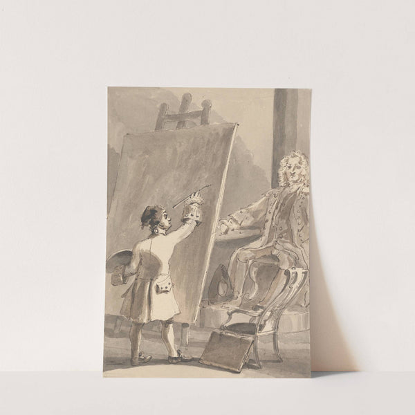 Hogarth Painting His Picture of Captain Coram for the Foundling Hospital by John Thomas Smith
