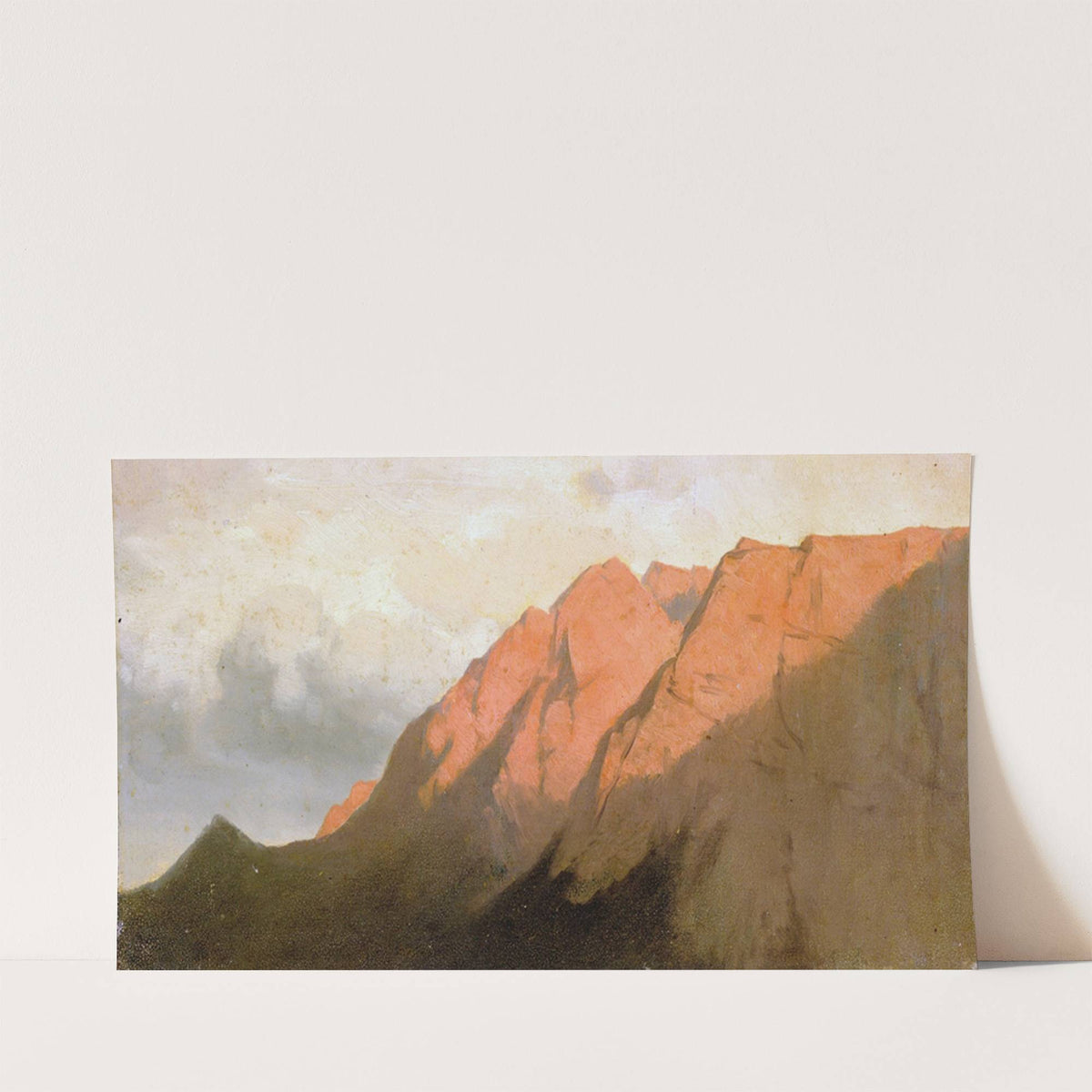 Hoher Göll im Alpenglühen (circa 1878) by Carl Bolze