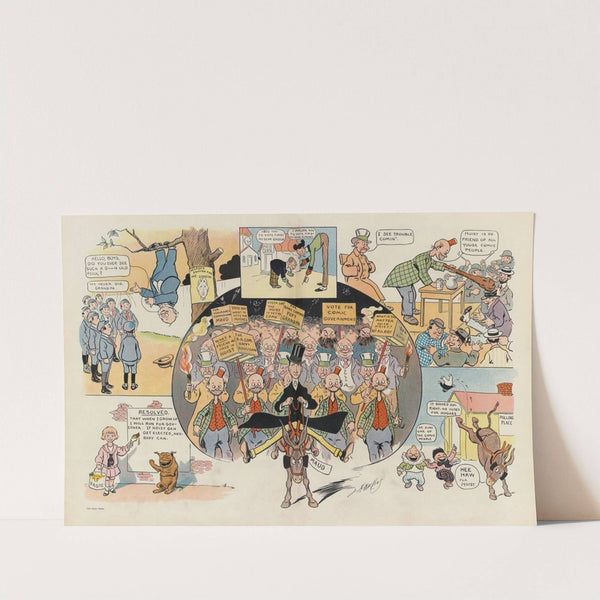 Hoist, the friend of the comic people (1906) by Louis Glackens