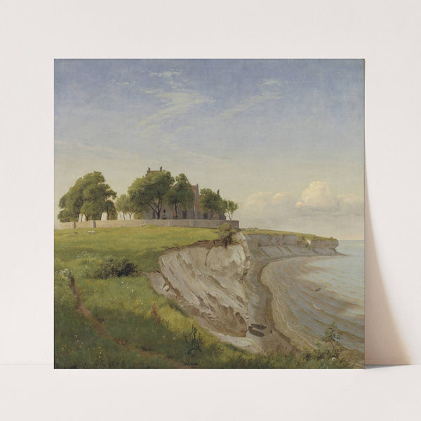 Højerup Church on the Cliffs of Stevns, Zealand (1841 - 1842) by P. C. Skovgaard