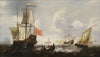 Holländische Fregatten und Boote an der Küste von Vlissingen
