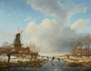 Holländische Kanallandschaft im Winter