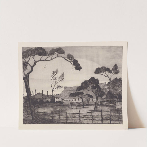 Hollands landschap met boerderij en weiland (1926) by Lodewijk Schelfhout