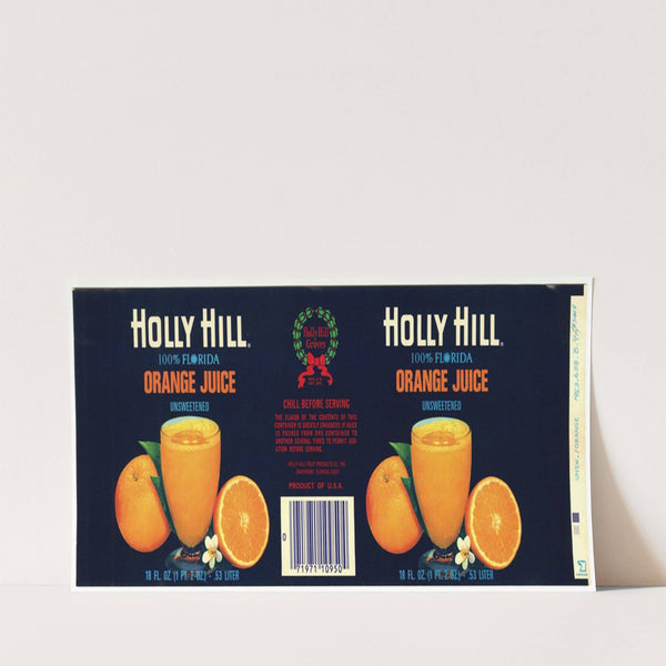 Holly Hill Orange Juice Orange Label (1930-1950)