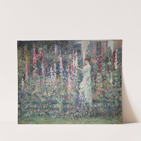 Hollyhocks (by 1911) by Frederick Carl Frieseke