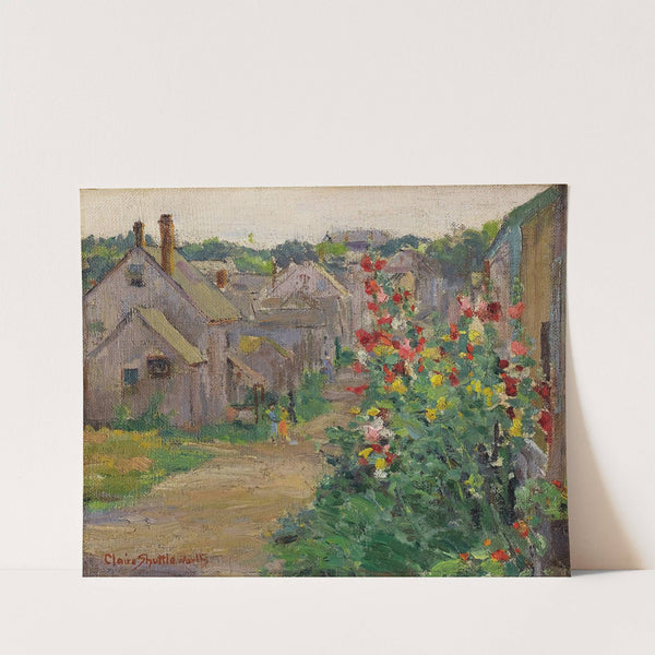 Hollyhocks by Claire Shuttle