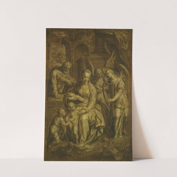 Holy Family With Angels by Hendrik de Clerck