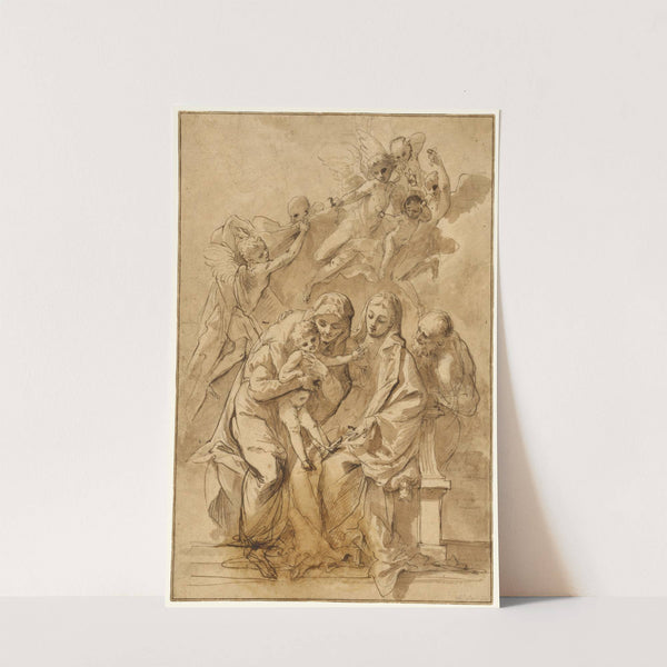 Holy Family with Saint Anne by Pietro Testa