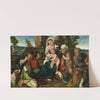 Holy Family With Saint Elizabeth, The Infant St. John, And Two Shepherds by Bonifacio Veronese