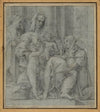 Holy Family with Saint John the Baptist Adored by an Unidentified Figure